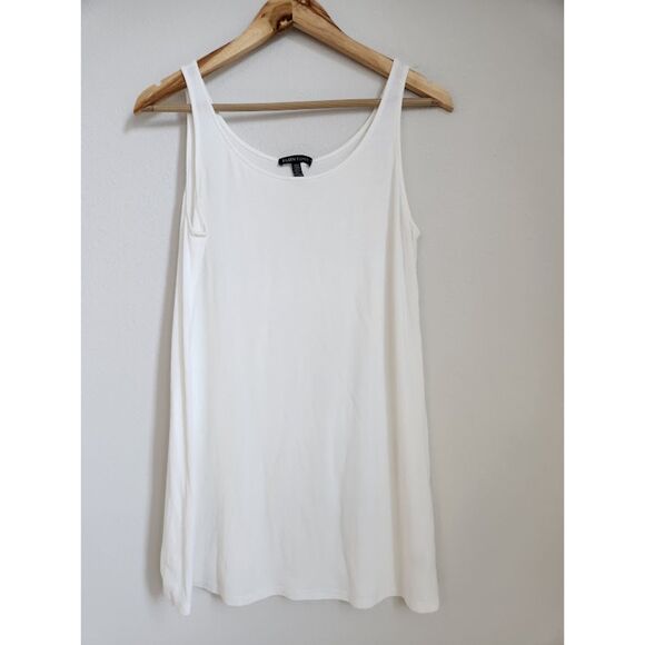 Eileen Fisher White Scoop Neck Tank Top | Size XS - Picture 1 of 7